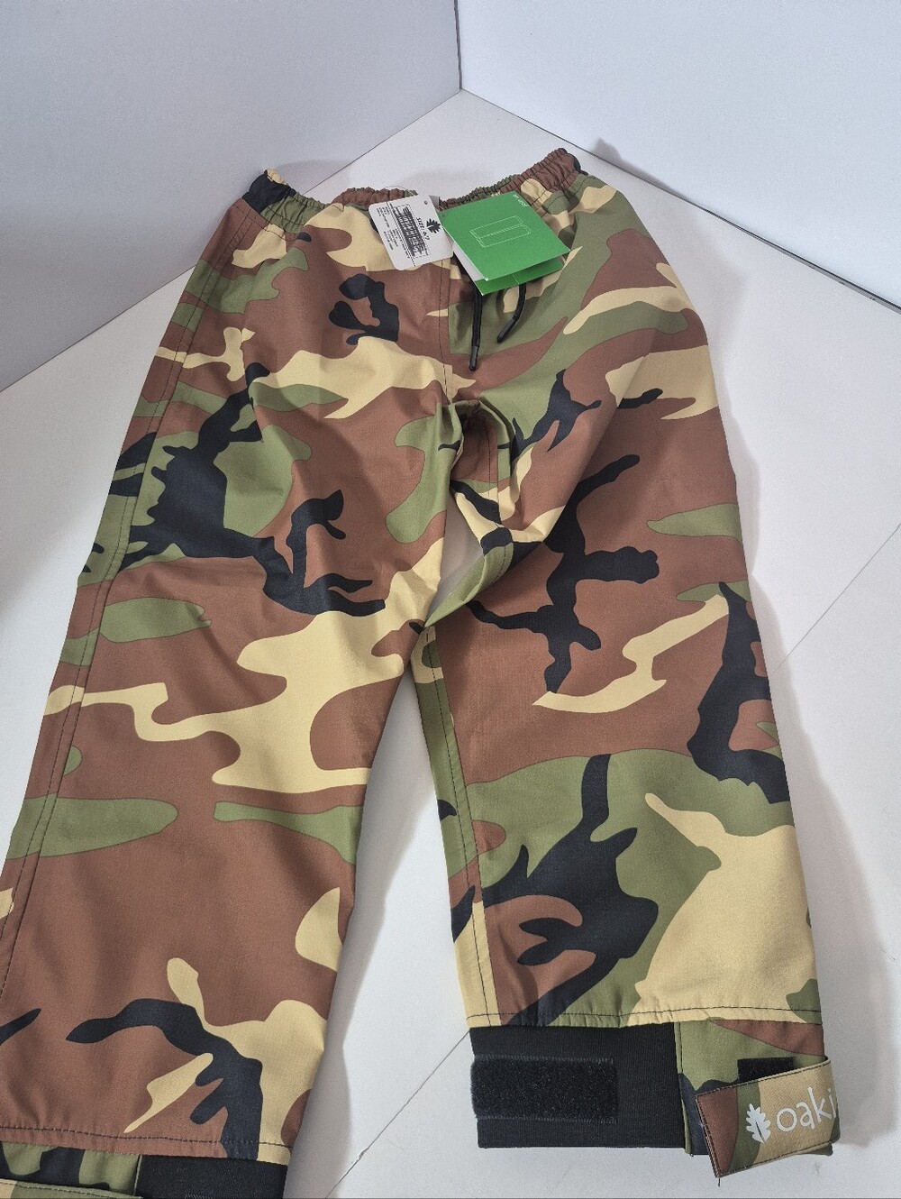 Oaki Children's Rain Pants Trail 2 Green Camo Sz 6/7